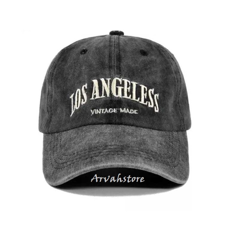 Arvahstore - Topi Baseball Unisex Cap Bordir LA Vintage Made Bahan Katun Levis Lembut
