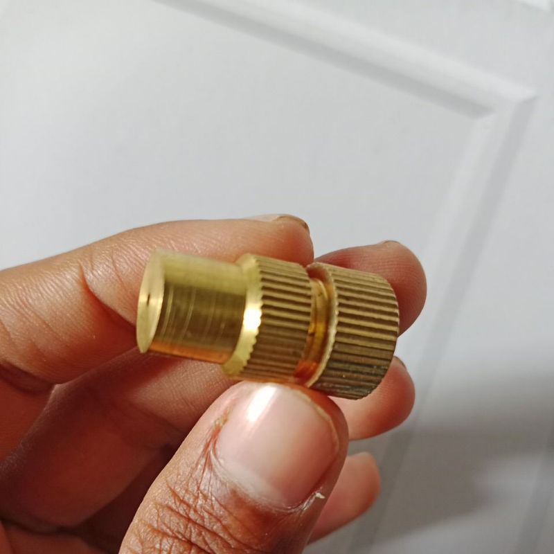 Nozel atau Spuyer Lubang 1 Kuningan Sprayer Kabut Misting Embun Air Bunga