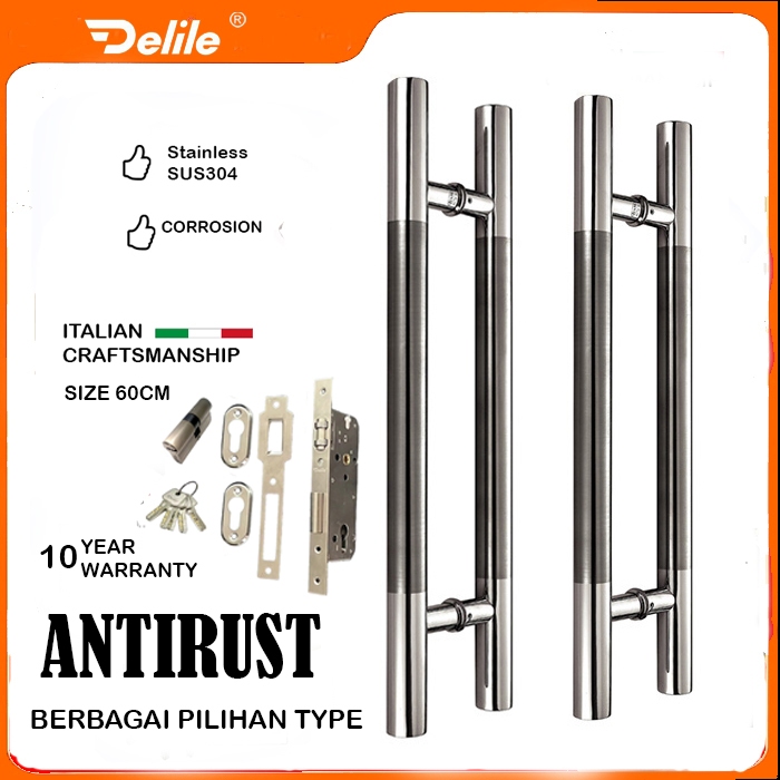 Full Handle Set/ DELILE Stainless Steel SUS 304 /Tarikan Gagang Pintu/Mortiselock/ Peganga Pintu 2