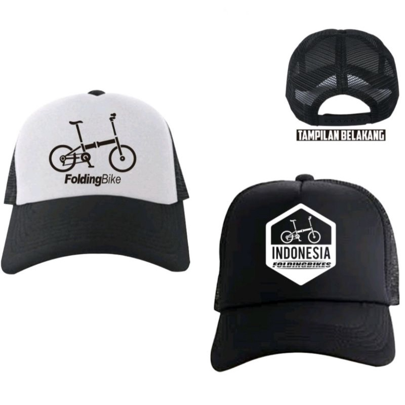 topi trucker sepeda lipat Folding Bike topi jaring