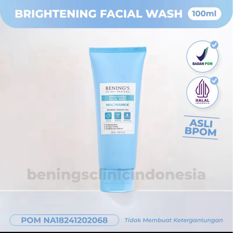 Bening's Facial Wash Brightening / Skincare by dr. Oky Pratama / Benings Clinic