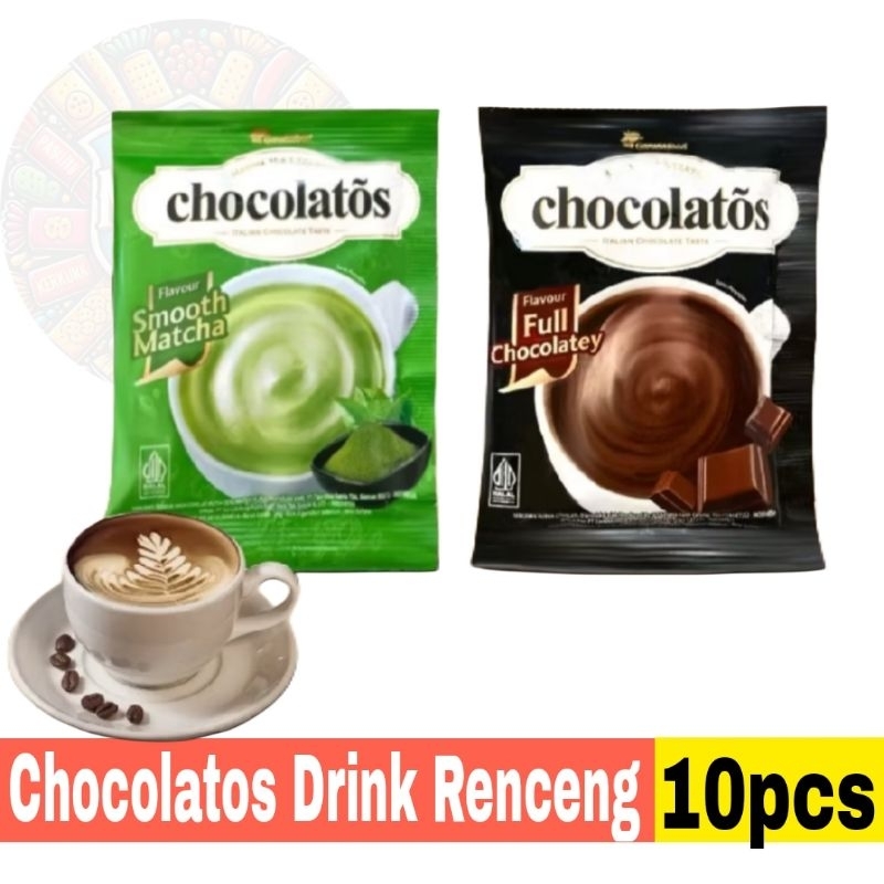 

Chocolatos Drink Renceng isi 10pcs Rasa Cokelat dan Matcha