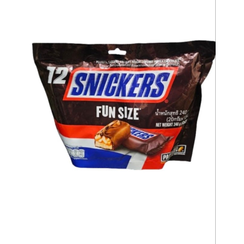

Coklat Cokelat Chocolate Snickers Fun size 1 pack ( 20 gram x 12 pcs)