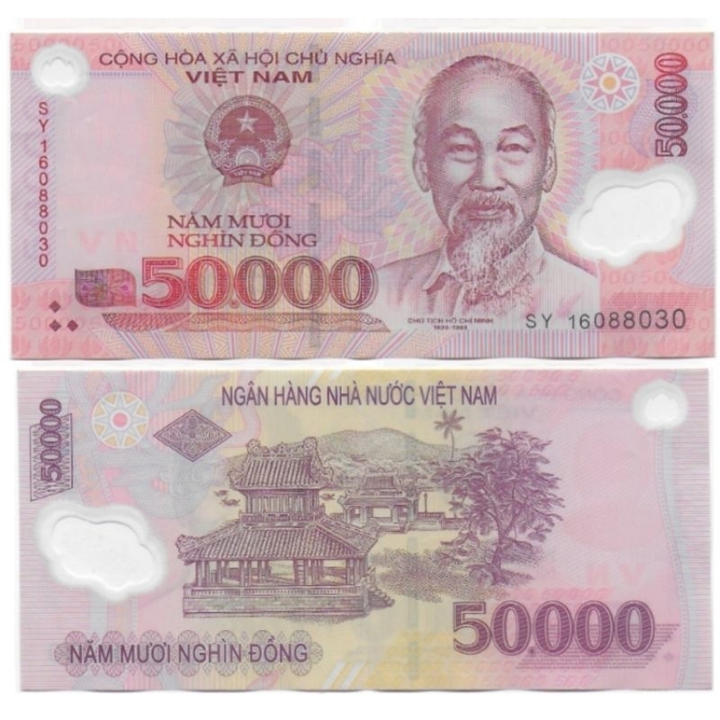VIETNAM 50000 DONG POLYMER UANG ASING