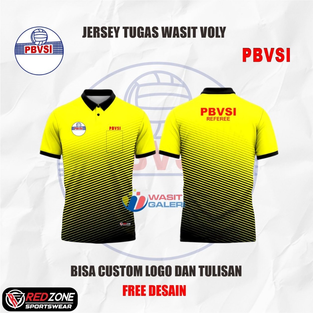 JERSEY WASIT VOLI / VOLLY PRINTING PREMIUM BAJU POLO ( PBVSI - PBVSI REFEREE )