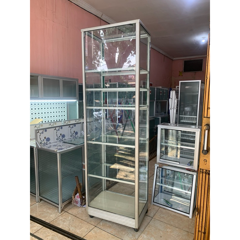 bekas etalase kaca 60 x 40 x 200