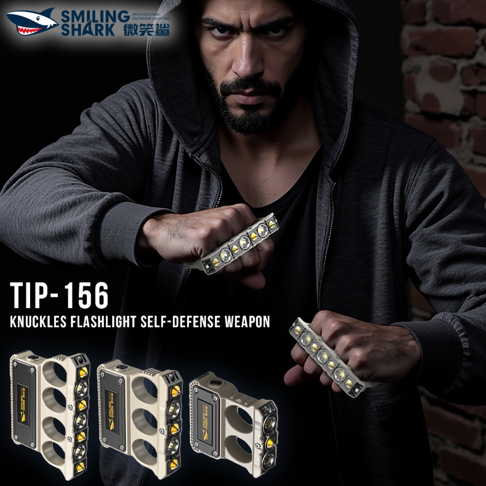 SMILING SHARK TIP-156 Tactical Grip EDC Flashlight Senter