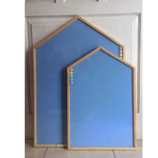 

Papan tulis anak | mainan edukasi | schoolhouse magnetic board - BLUE [Medium]
