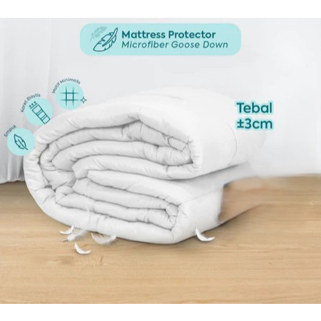 Matras Protector Microfiber Goosedown / topper kasur bulu angsa empuk tebal / pelindung kasur 120x20
