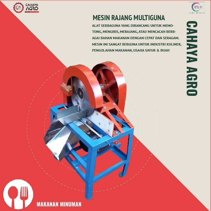 Mesin Rajang Multiguna (Semi Otomatis) Tempe Kerupuk Singkong Pisang