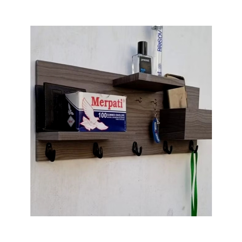 RAK DINDING GANTUNGAN SERBAGUNA ESTETIK /TEMPAT KUNCI, BAJU, JAKET, DLL