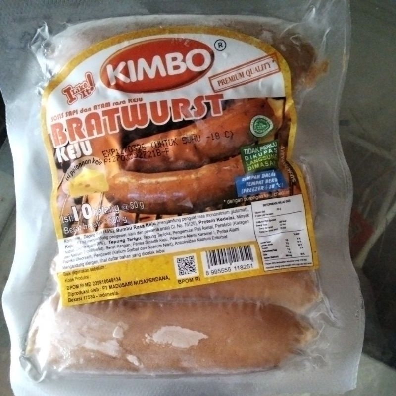 

KIMBO SOSIS BRATWURST KEJU MINI ISI 10