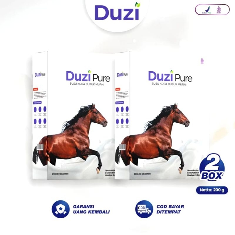 

Duzi Pure Susu Kuda Lombok Asli 2Box Kemasan 200gr