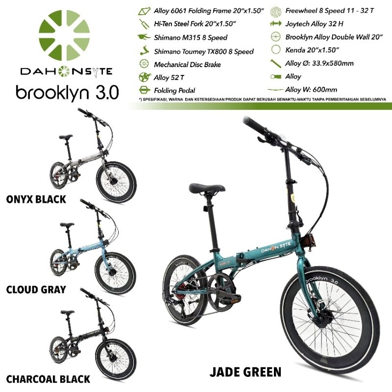 sepeda lipat dahon Brooklyn 3.0 20"