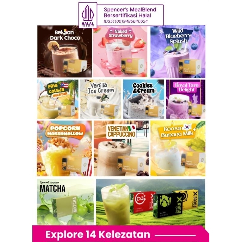 

Spancer's MealBlend, Meal Replacement Super Food, Free 4 Sachet tiap 1 Box