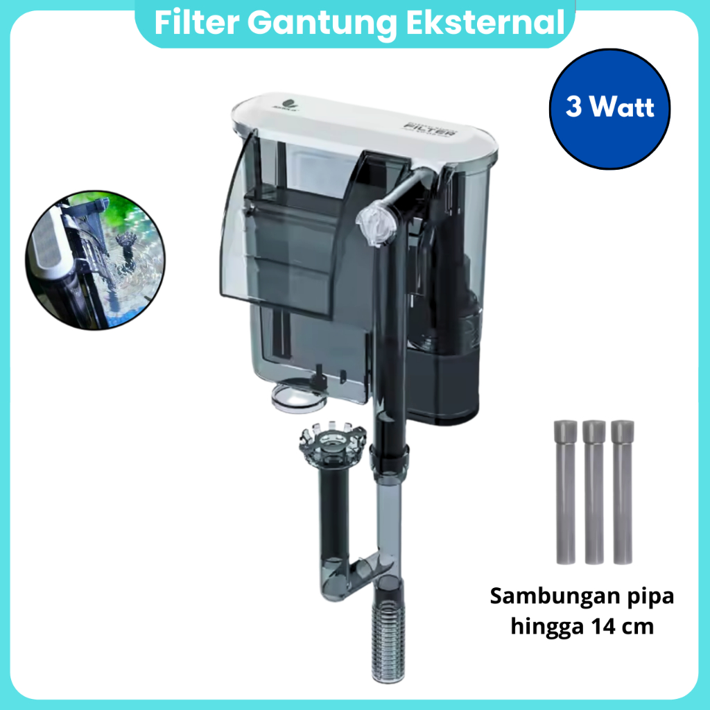 Filter Air Aquarium Gantung Penyaring Akuarium Aquascape Hanging Filter Gantung Aquarium Aquascape