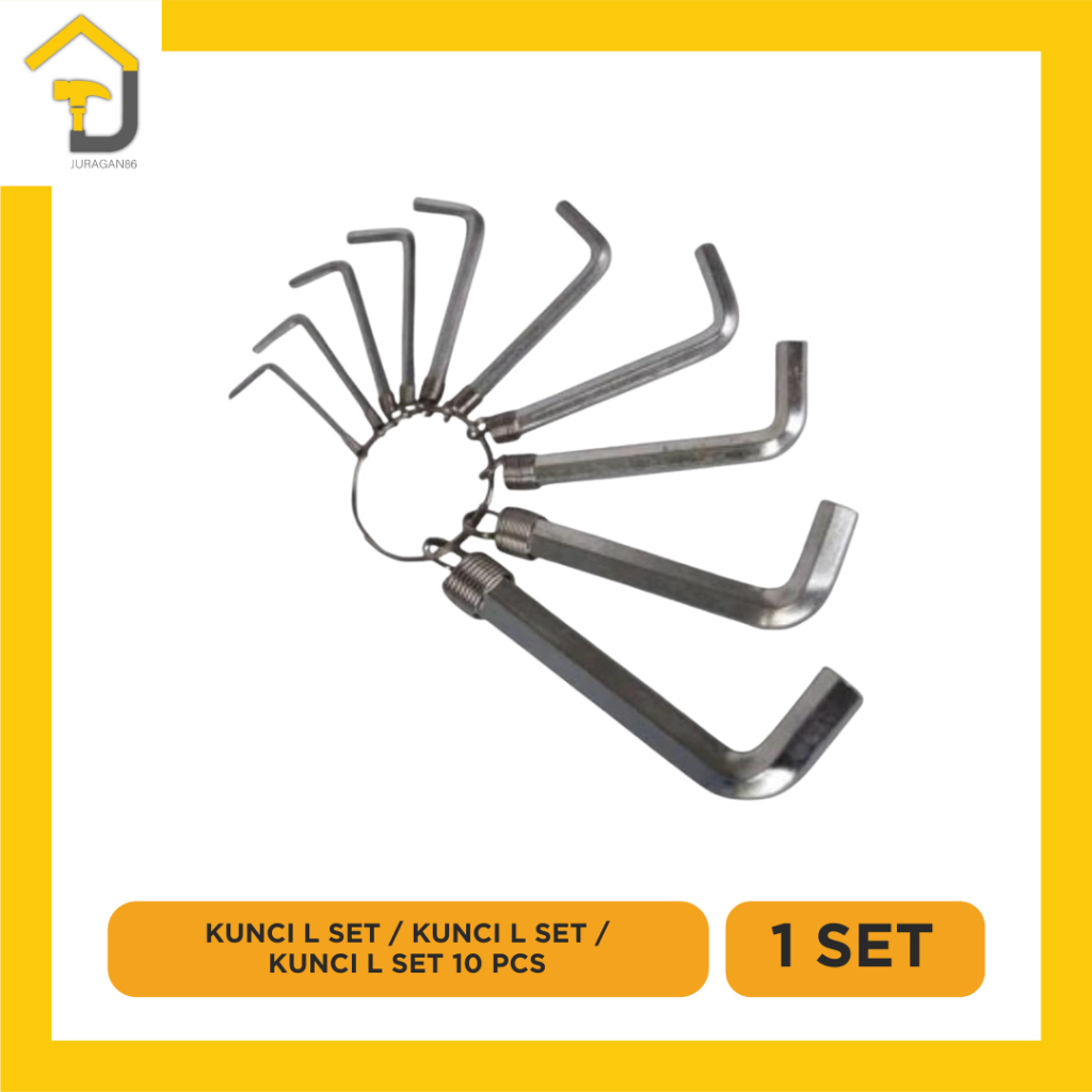 Kunci L Set / Kunci L Set / Kunci L Set 10 PCS