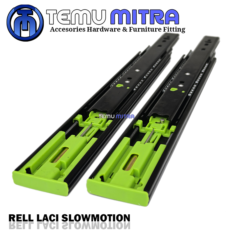 Rel Laci Ball Bearing Soft Close Vierro | Rel Laci Lemari & Kitchen Set