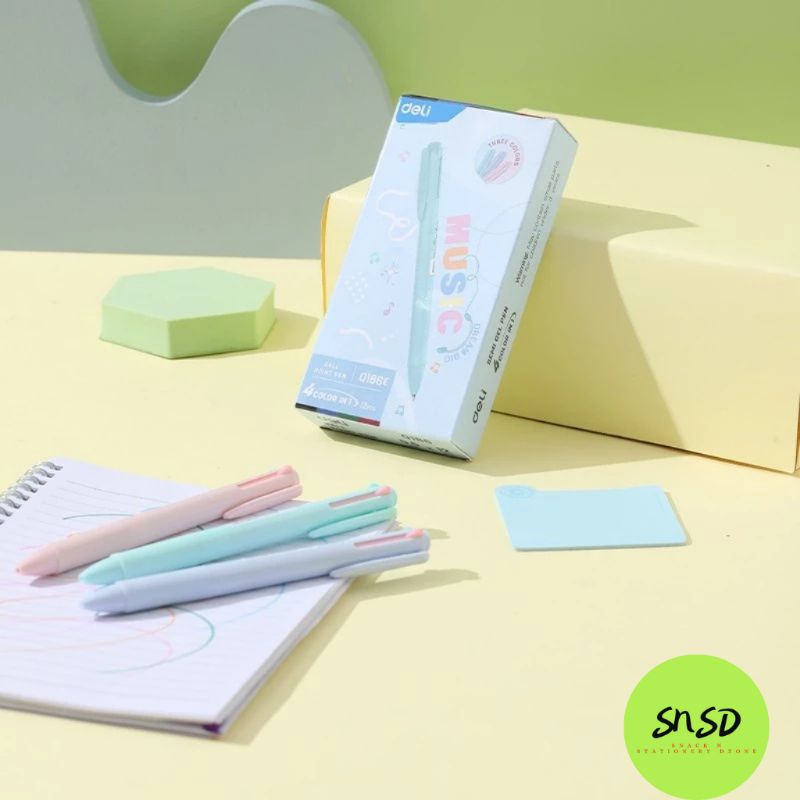 

ballpoint deli pen 4 warna unyu CQ186