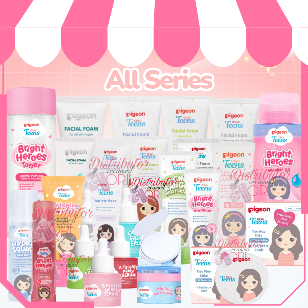 PIGEON TEENS Facial Foam | Moisturizer | Face Powder |  Jelly Tint | Compact Powder | Refill compact