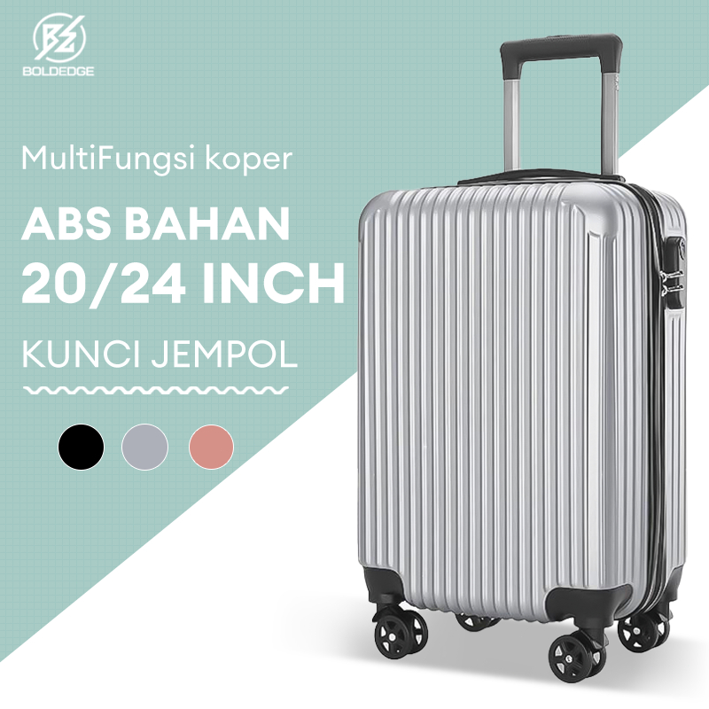 BoldEdge Koper Kabin 20/24 Inch Travel Koper Bagasi Hardcase Koper Ringan Trolley Luggage Premium