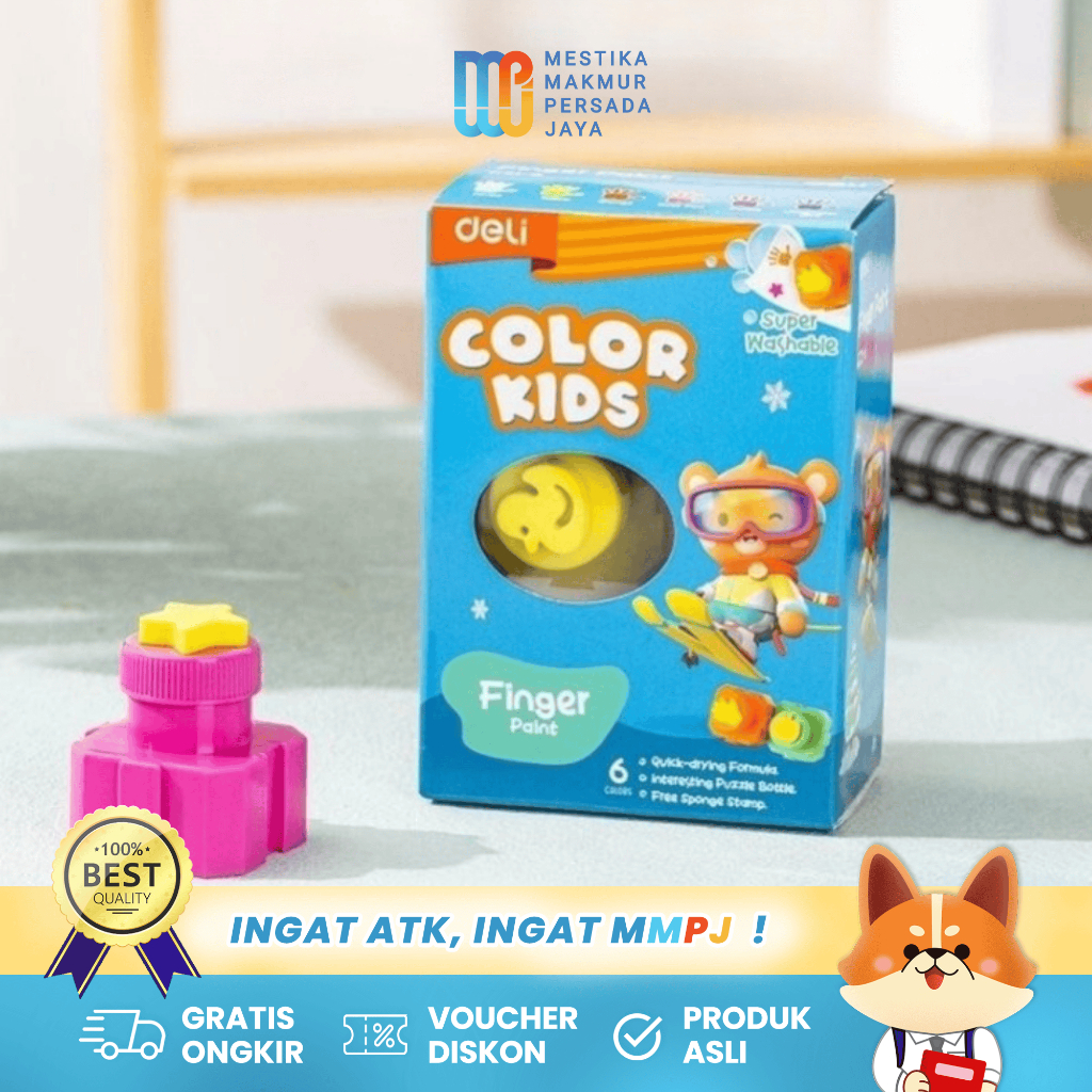 

Deli Cat Jari 6 Warna - Finger Paint Set Anak EC21-6