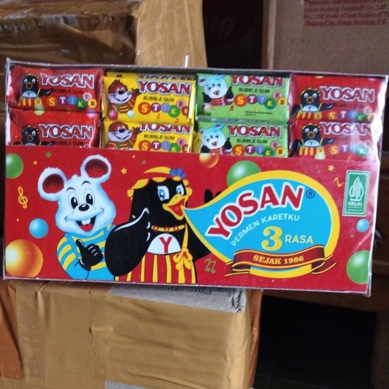 

[Harga Grosir] Permen karet Yosan 3 Rasa 1box isi 60 pcs biji