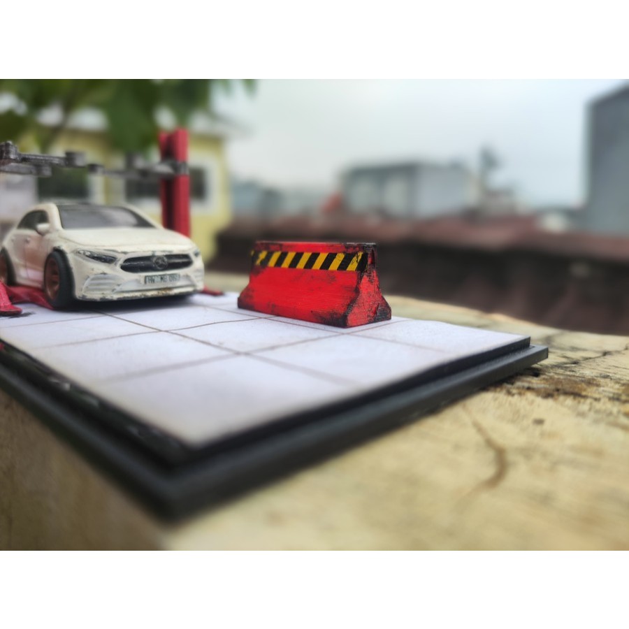 BLOKADE - BLOCKADE - BATU PEMBATAS JALAN DIORAMA DIECAST 1:64 - MINI DIORAMA 1 / 64 - DIECAST 64 - D
