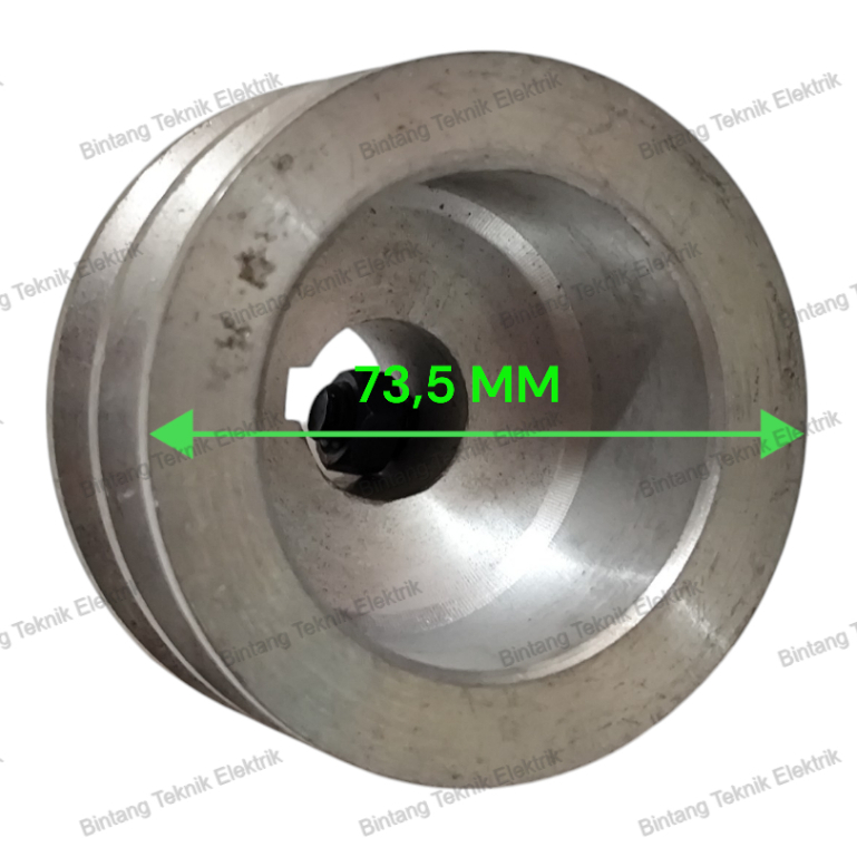 pully A2 x 2,8 in as 20mm pully 2 lajur pully allumunium