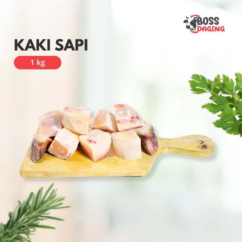 

Kaki Sapi Potong 1kg Cokor Sapi/Kikil Sapi/Tunjang - Boss Daging