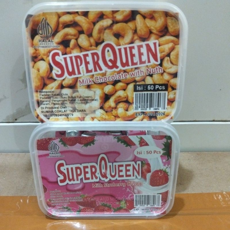 

Cokelat Superqueen Bite Halal (isi 50 pcs)