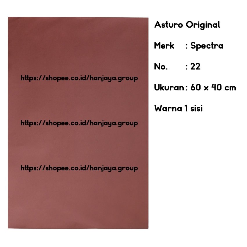 

Kertas Karton Asturo Warna Coklat