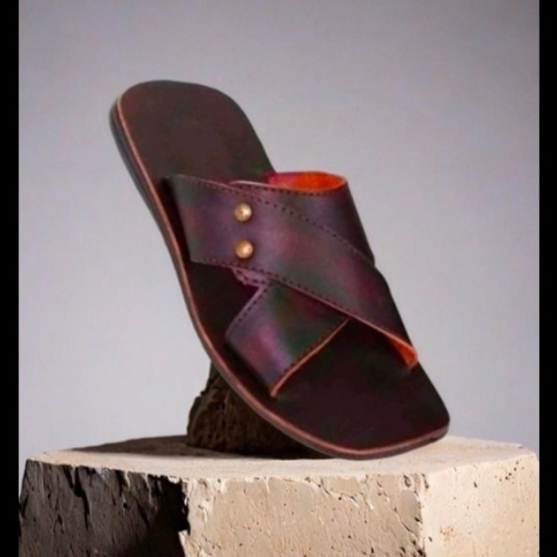 Sandal kulit pria original Sandal pria kulit asli