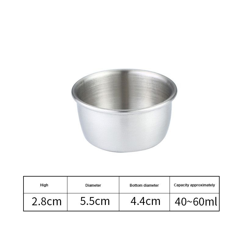 Sauce Cup Wadah Saos Stainless Steel SUS 304 Cup Saos Sambal Kecap Tomat