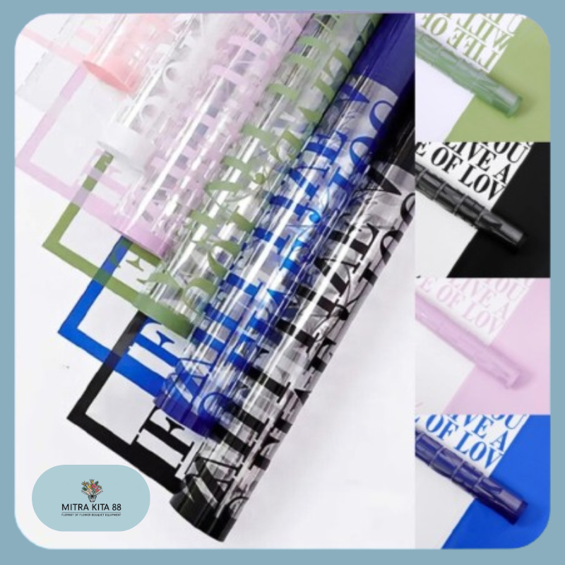 

Kertas Buket Bunga Bunga Transparan You Love Flower Wrapping Paper Cellophane Transparan KB077