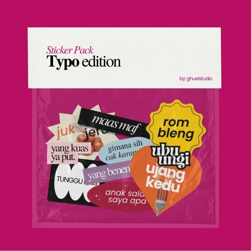 

Sticker Pack Vinyl Glossy Waterproof - Typo Edition (10 pcs)