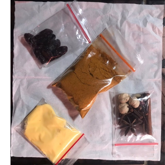 

paket bumbu kebuli/briyani/khabsah/mandhi/bukhori lengkap dengan rempah dan mentega untuk beras ukuran 500gram beras enak dan harum BONUS kismis hitam