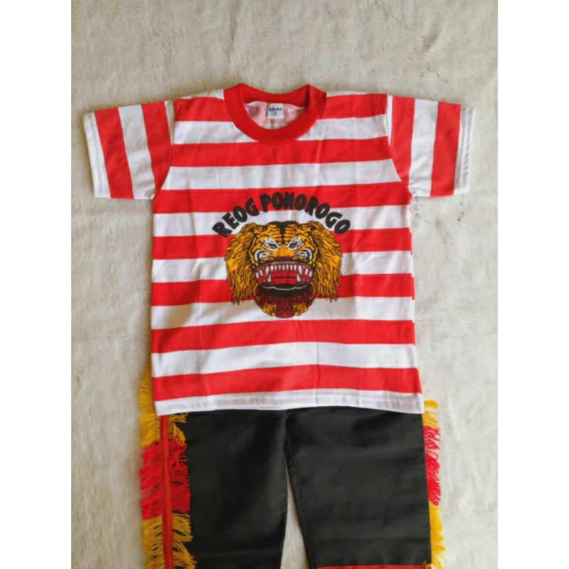 BAJU KOSTUM ANAK COWOK REOG PONOGORO PAKAIAN ADAT TRADISIONAL JAWA TIMUR PRIA SET KAOS CELANA MURAH