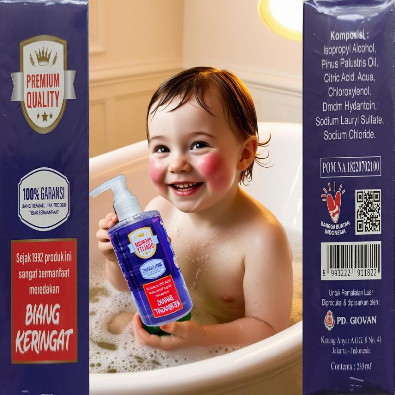 SABUN GIOVAN PREMIUM BIANG KERINGAT ORI 235 mil / SABUN MANDI CAIR BAYI GIOVAN SOAP EXTRA FRESH