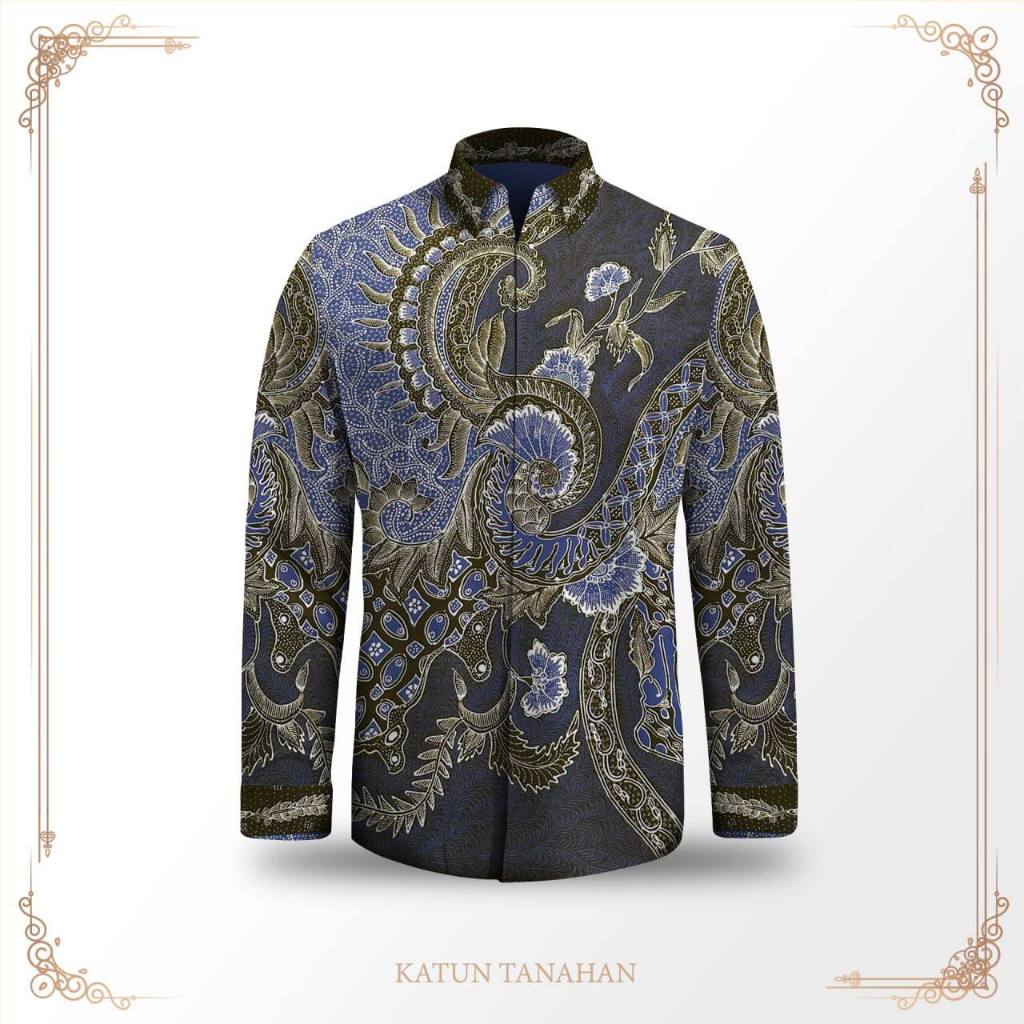 Kemeja pria dewasa formal lengan panjang batik tulis exclusive pola baju batik pria bahan katun prem