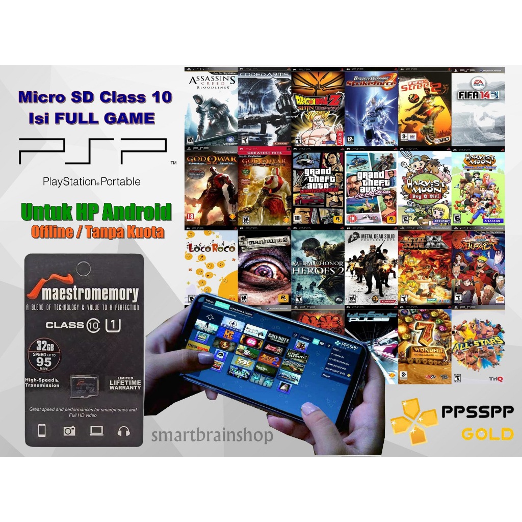 Memory MicroSD Isi Full Game PSP untuk Android