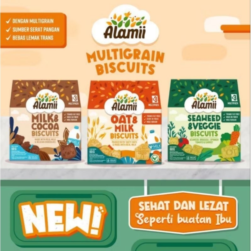 Alamii Biskuit 60g / Milna Biskuit 110g / Milna Biskuit Finger 52g / Milna Biskuit 65g / Biskuit Bay