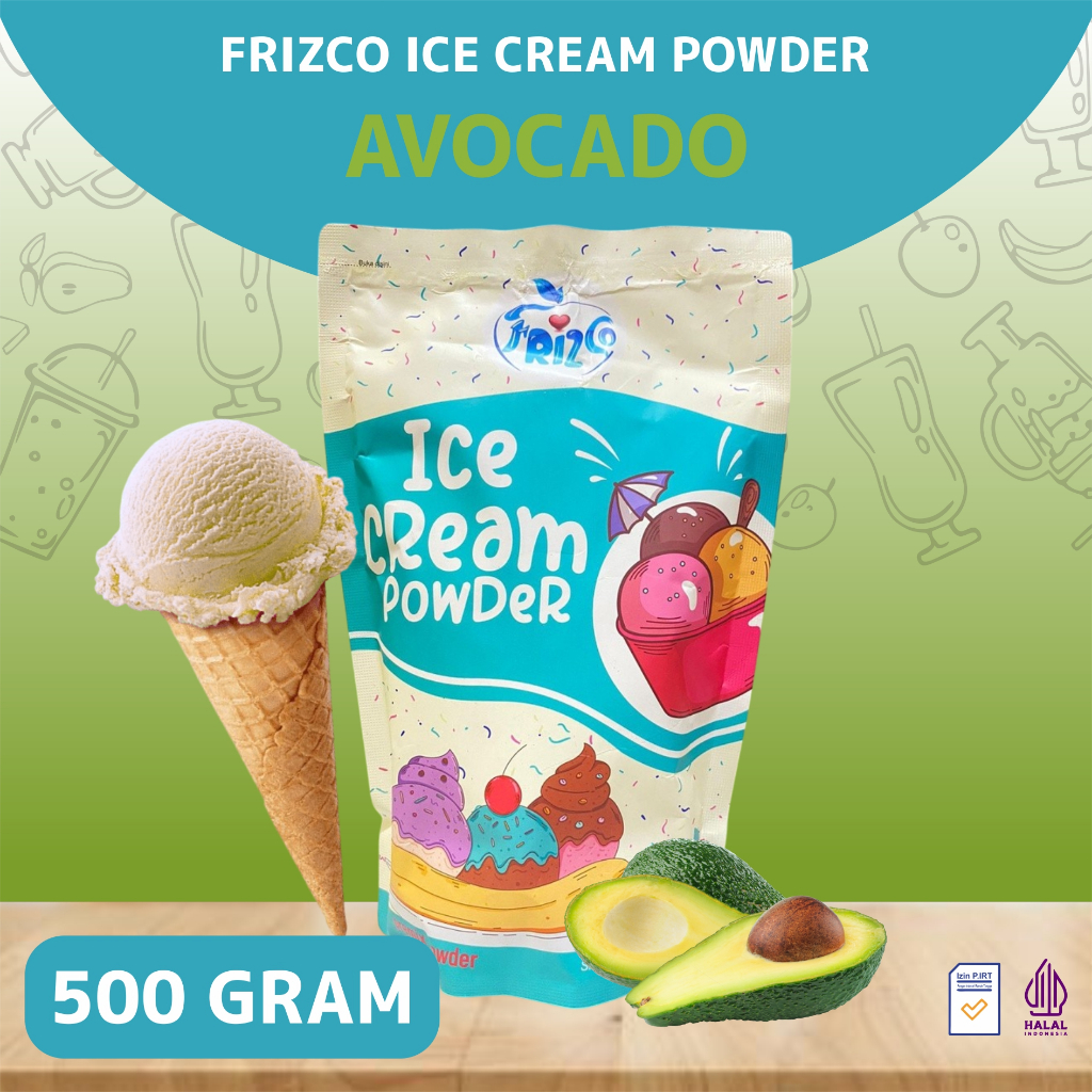 

Bubuk Es Krim Hard Ice Cream Frizco Rasa Avocado 500 Gram