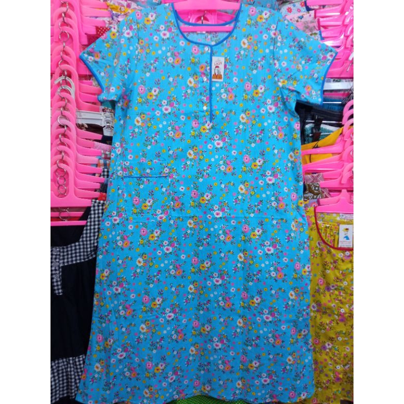 Longdress Panjang Lengan Pendek LongPen Longdres Daster Lady Bahan Katun Jepang Lokal Adem Cantik Pr