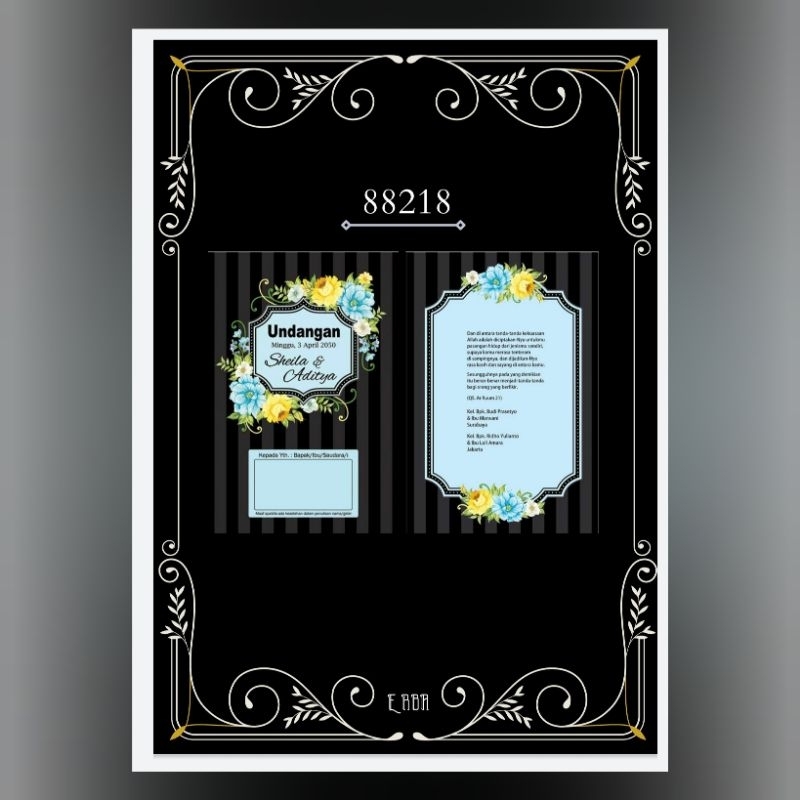 UNDANGAN PERNIKAHAN Erba 88218