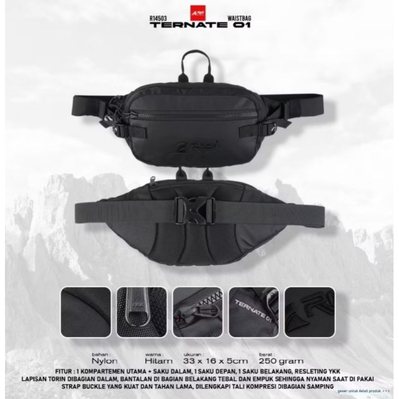 Waist bag Tas Slempang Ternate Arei Outdoorgear