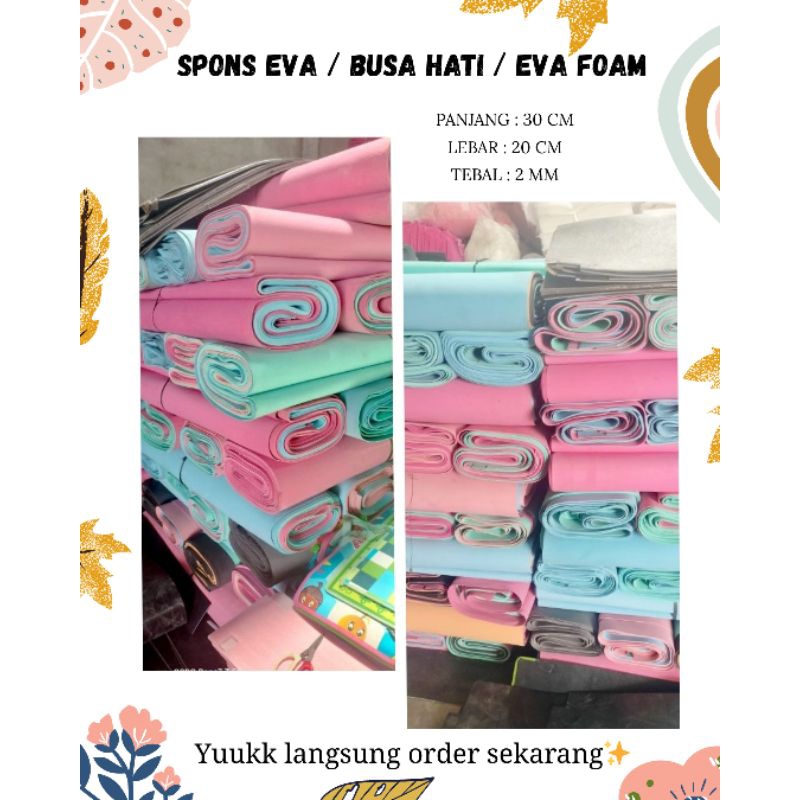 SPONS EVA. SPONS ATI. EVA FOAM. SPONS PRAKARYA. SPONS HATI. SPONS DIY.