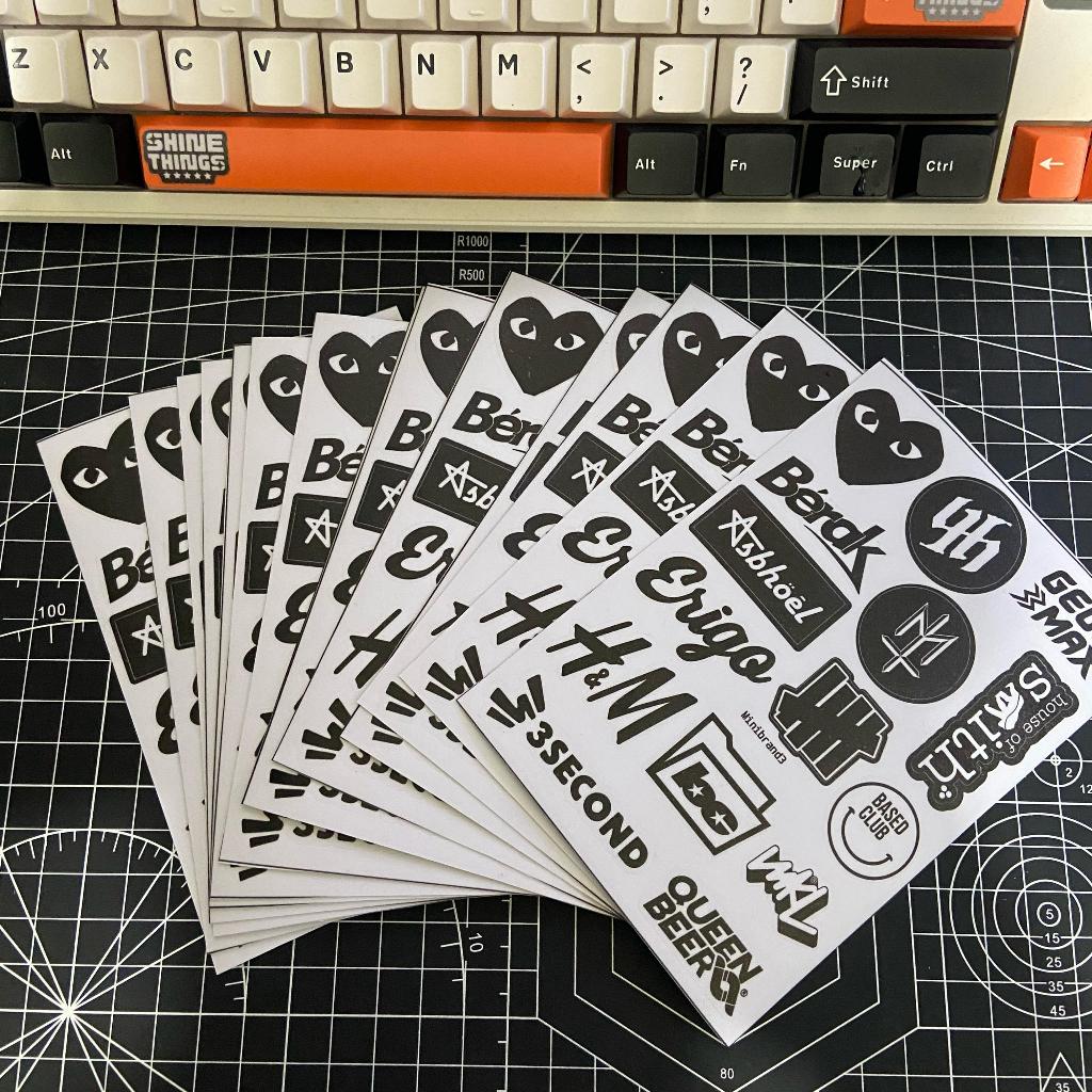 

Stiker brand hypebeast anti air || Stiker mini untuk case hp laptop helm tumblr erigo maternal 3second
