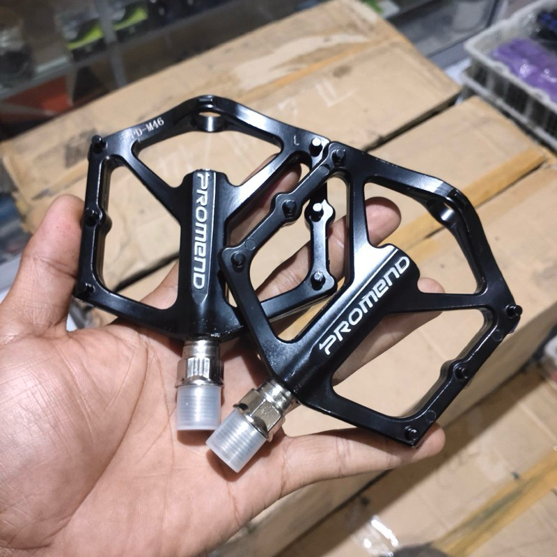 Pedal sepeda alloy bearing promend loncer lebar mtb bmx seli  Pedal sepeda bearing syte tapak lebar 