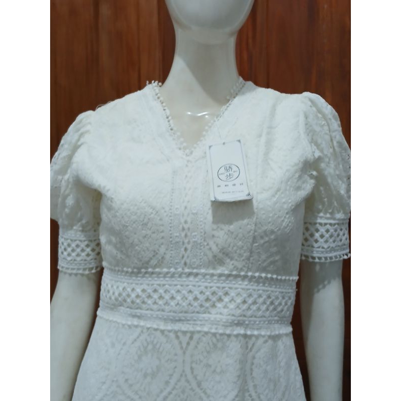 Dress Premium /Dress Putih /Dress Brukat/Dress pesta